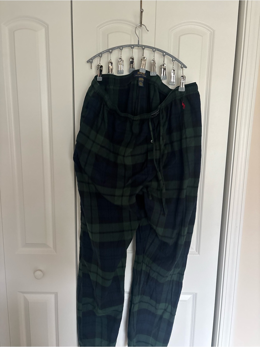 Polo by Ralph Lauren Green & Navy Plaid Men’s Lounge Pants 100% cotton